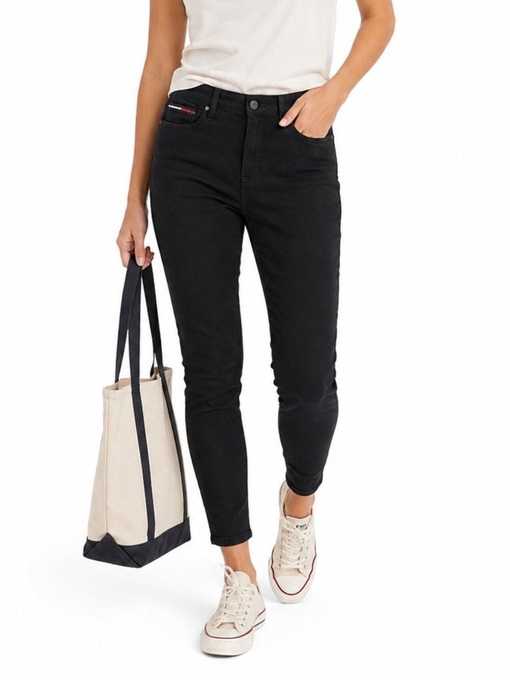 Tommy Hilfiger Black Skinny Jeans Size 10 Skinny 5 Pocket Stretch